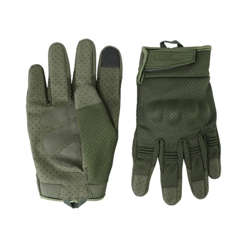 Kombat UK Recon Tactical Gloves (OD), The Recon Tactical Gloves will help you stay protected in the heat of it - durable design, ventilated to allow you to stay cool under pressure, whilst the suede/leather palm gives you the grip you need